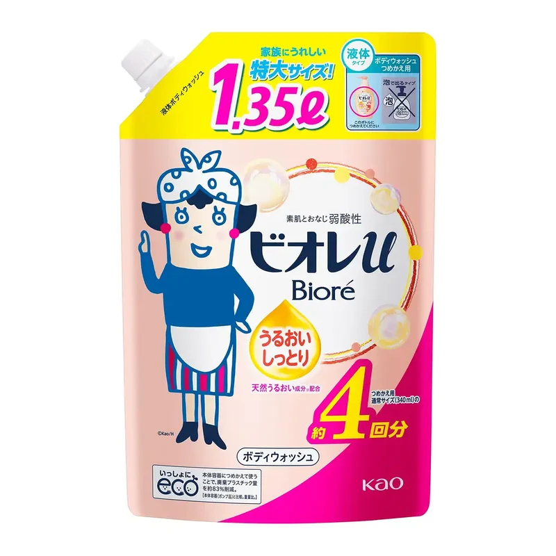 Biore U Moisturizing Refill Gel 1.35L Large Capacity by Kao