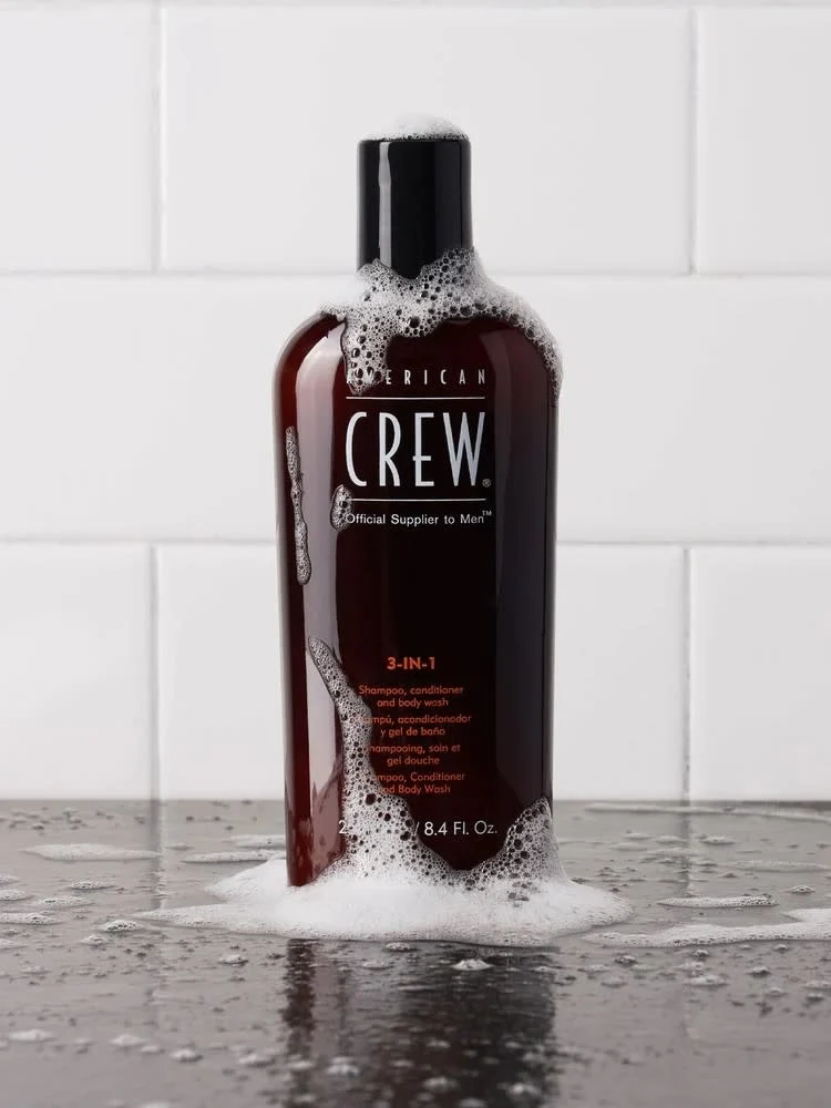 Shampoing, revitalisant et gel pour le corps 3 en 1