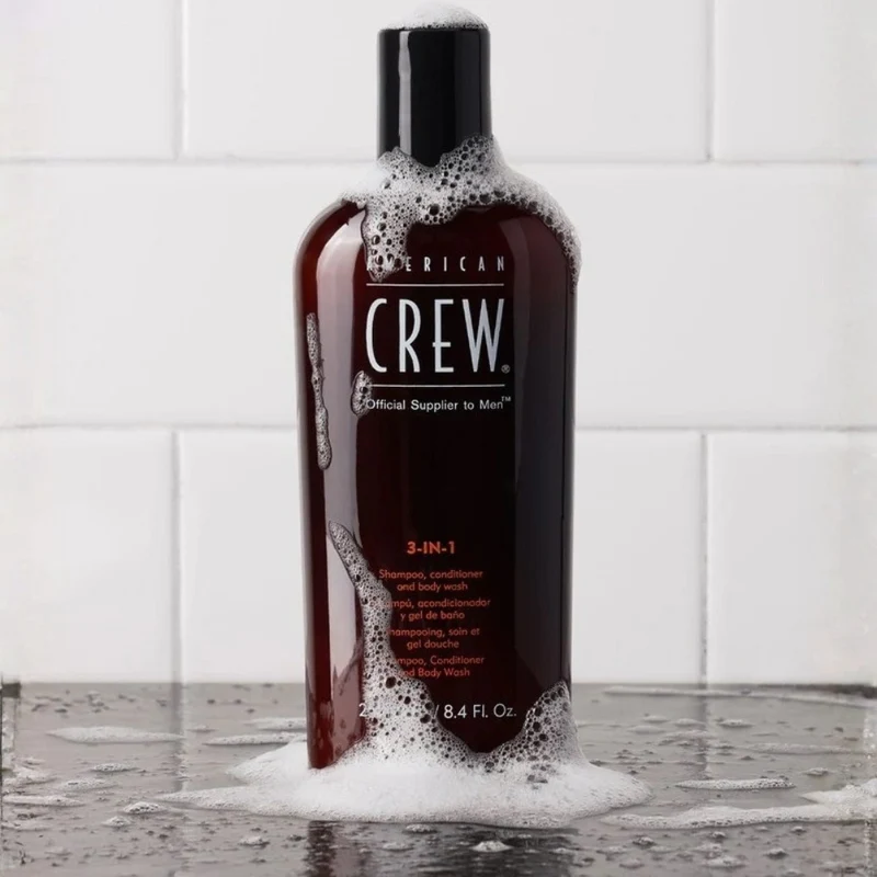 Shampoing, revitalisant et gel pour le corps 3 en 1