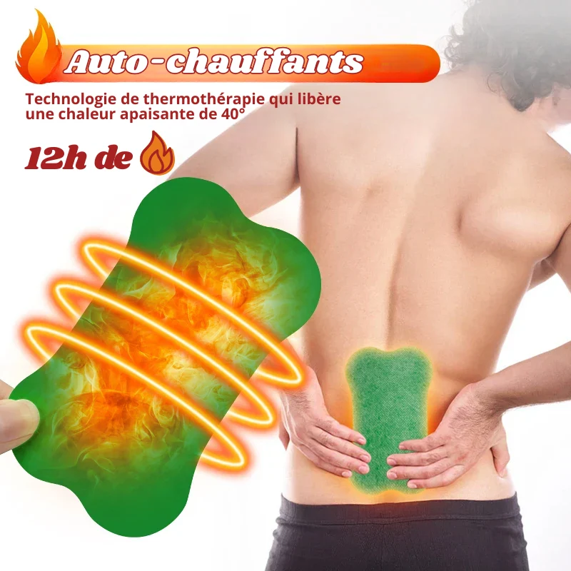 24x Patchs Auto-Chauffants 12H Lombaires - Soulage les douleurs