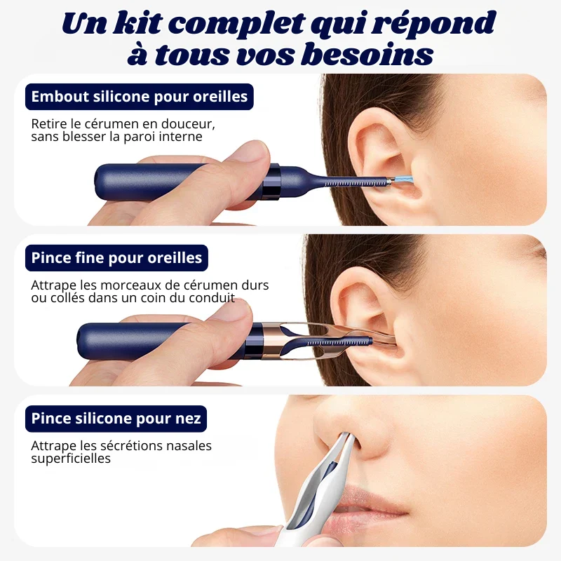 Nettoyeur 2 en 1 Oreilles & Nasal Connecté Intelligent