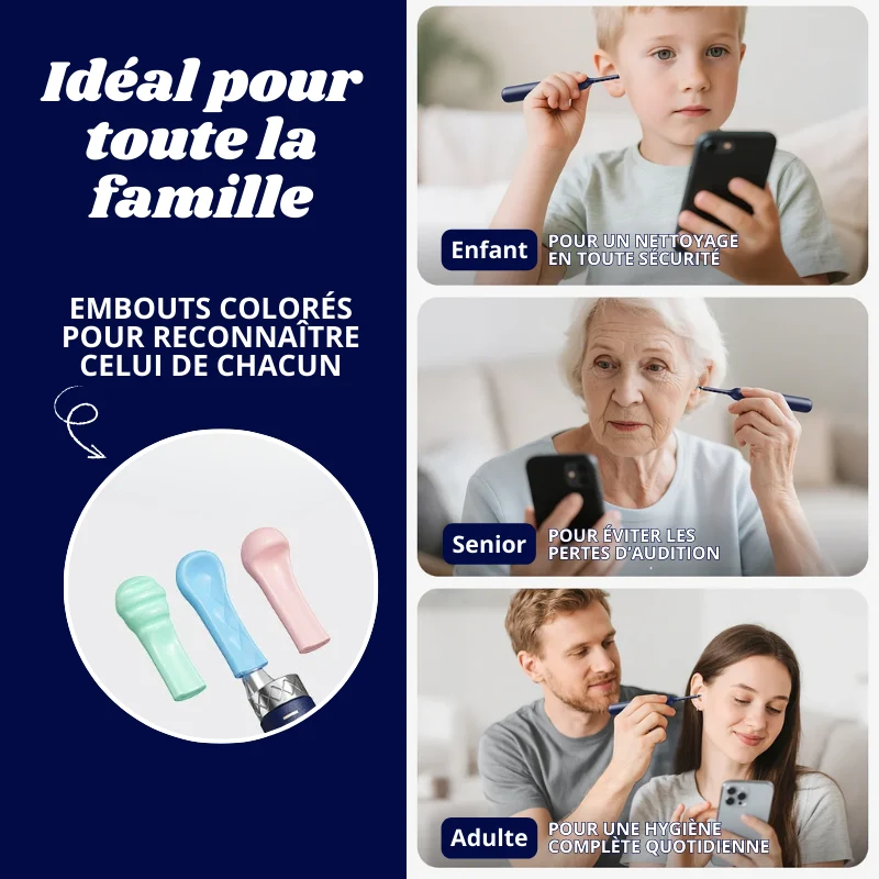 Nettoyeur 2 en 1 Oreilles & Nasal Connecté Intelligent