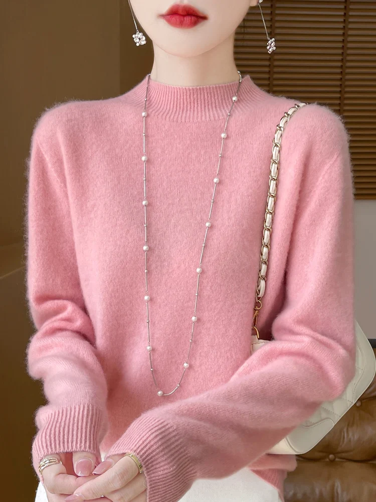 Pull à Col Cheminé 100% Laine Mérinos - 14 Couleurs