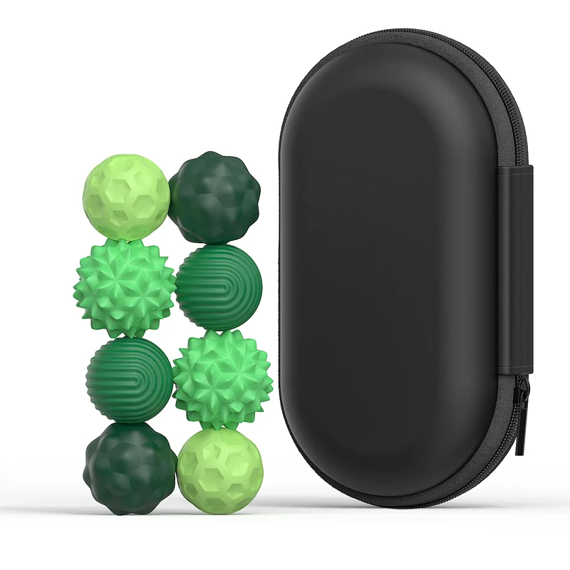 8x Boules Sensorielles Magnétiques en Silicone - Anti-Stress & Concentration