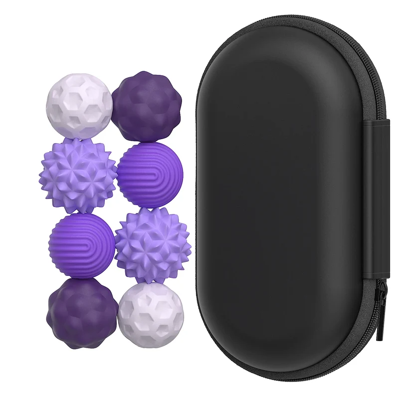 8x Boules Sensorielles Magnétiques en Silicone - Anti-Stress & Concentration
