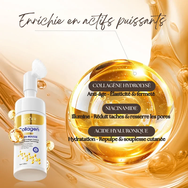 Nettoyant Mousse pour le Visage au Collagène