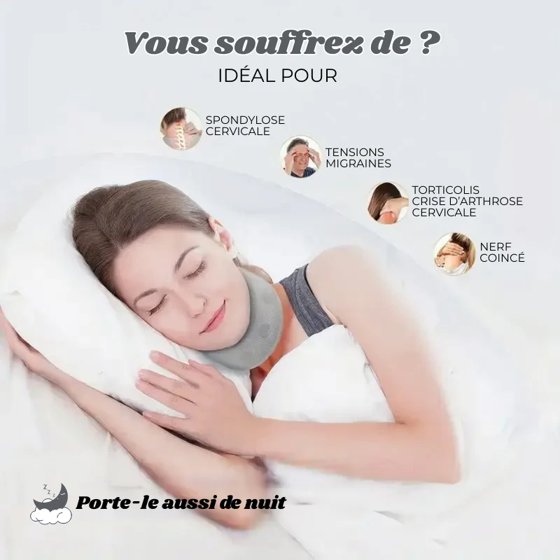 Collier Minerve Souple et Réglable pour Cervicales