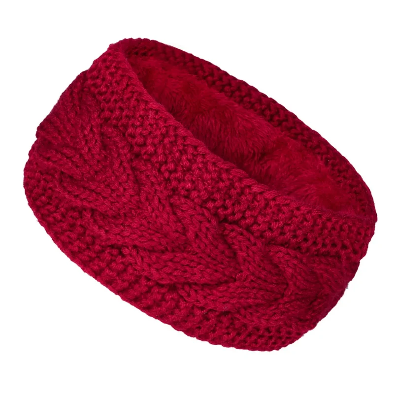 Bandeau KeepWarm Torsadé Doublure Fausse Fourrure Chaude
