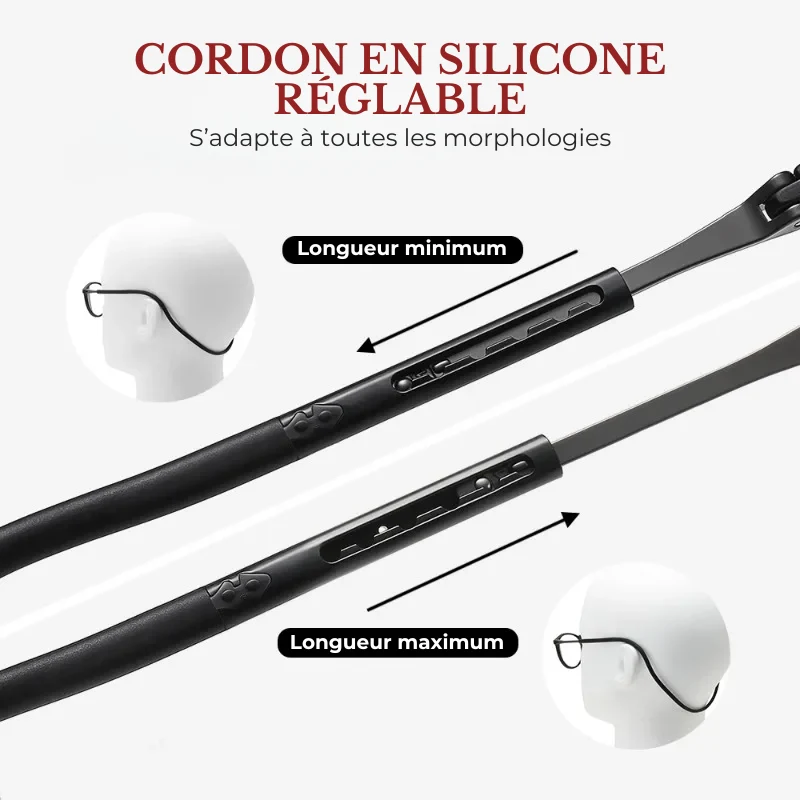 Lunettes de Lecture Fermeture Avant Magnétiques - Cordon Silicone Réglable
