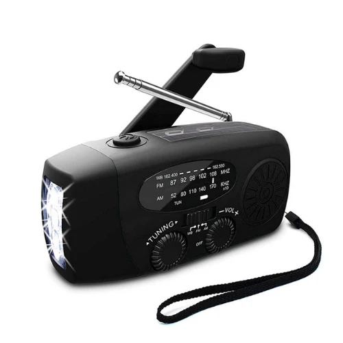 Radio d'emergenza Autonoma – Manovrabile a Mano, Solare, Torcia & Powerbank – Radio FM/AM, Indispensabile per Emergenze e Situazioni di Crisi