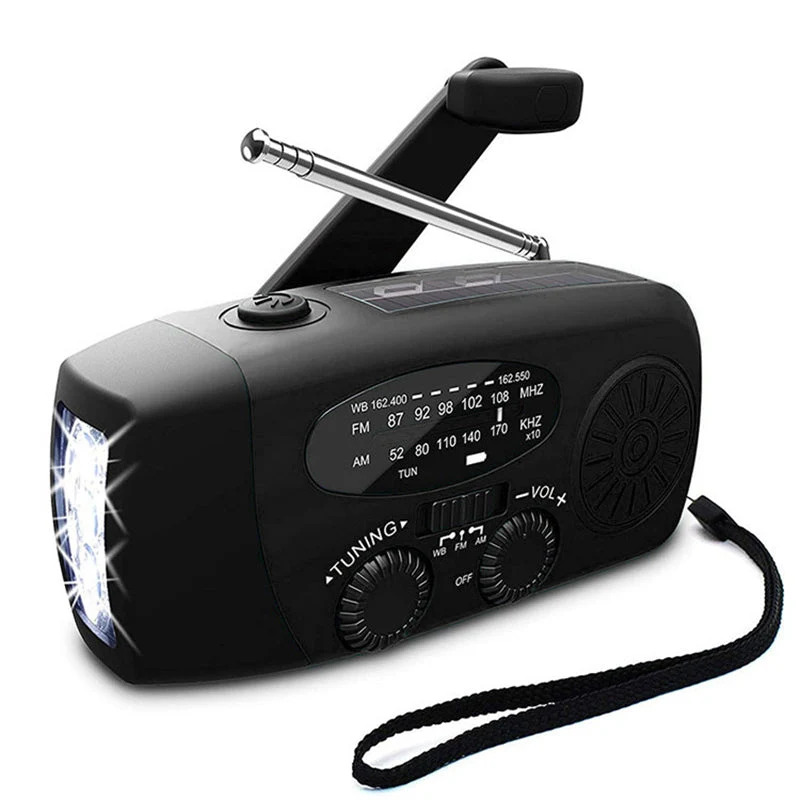 Radio d'emergenza Autonoma – Manovrabile a Mano, Solare, Torcia & Powerbank – Radio FM/AM, Indispensabile per Emergenze e Situazioni di Crisi