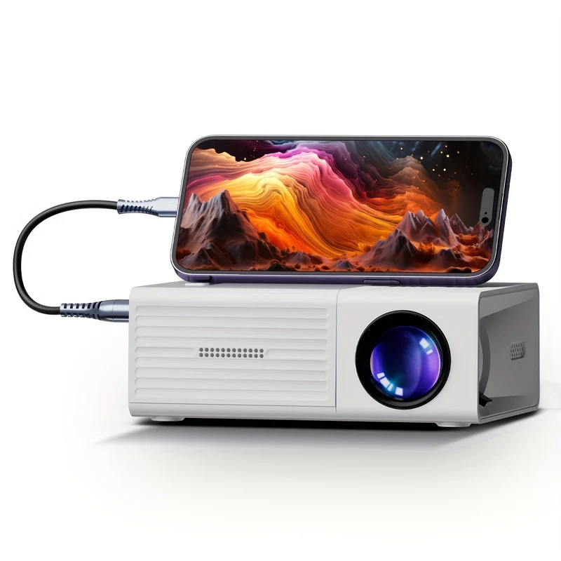 Mini Proiettore Ultra-Luminoso 3000 Lumen – Portatile, HDTV & USB, Ideale per Cinema a Casa & All'aperto!