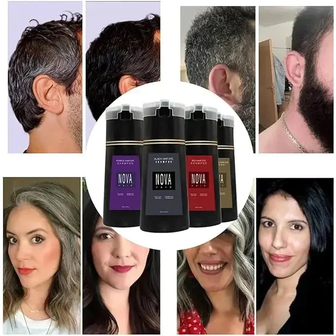 Shampoo colorante rapido per capelli | Risultati naturali in 10 minuti