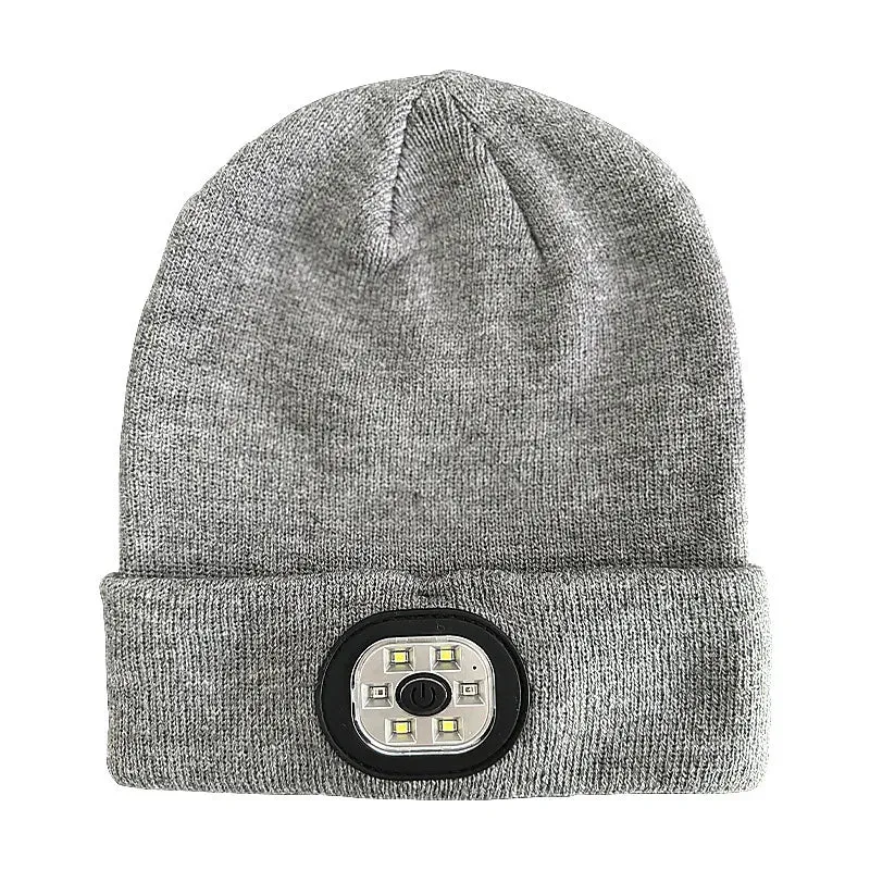 Cappello Unisex 3-i-1 Bluetooth-hue - 6 LED, ricaricabile USB con cuffie per uso invernale