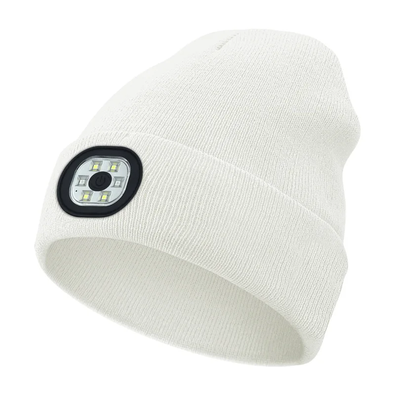 Cappello Unisex 3-i-1 Bluetooth-hue - 6 LED, ricaricabile USB con cuffie per uso invernale