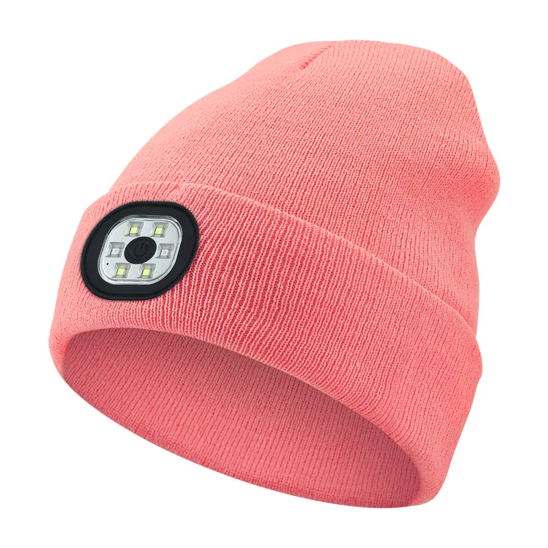 Cappello Unisex 3-i-1 Bluetooth-hue - 6 LED, ricaricabile USB con cuffie per uso invernale