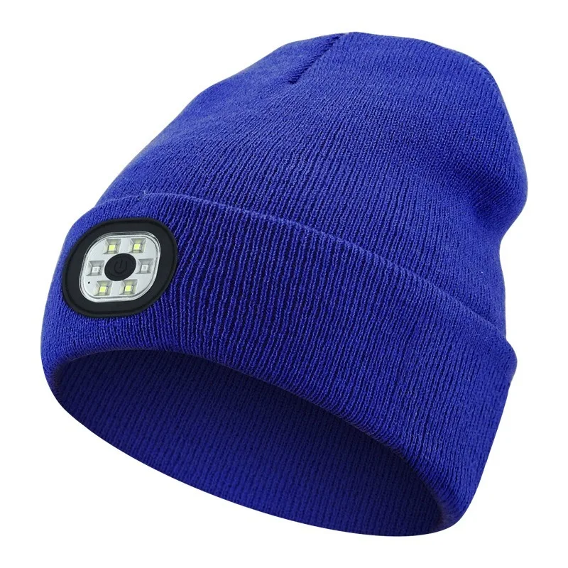 Cappello Unisex 3-i-1 Bluetooth-hue - 6 LED, ricaricabile USB con cuffie per uso invernale