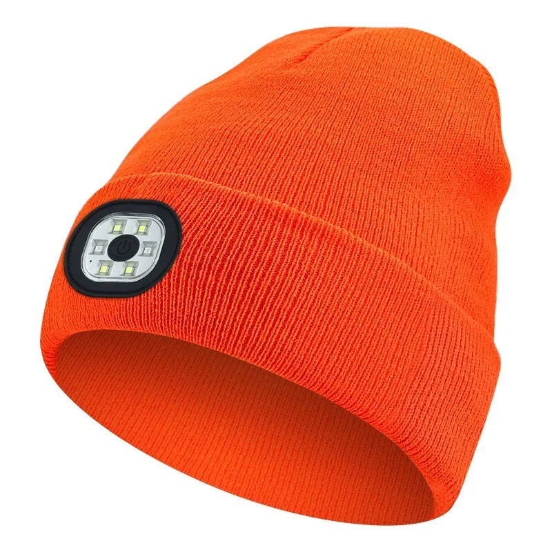 Cappello Unisex 3-i-1 Bluetooth-hue - 6 LED, ricaricabile USB con cuffie per uso invernale