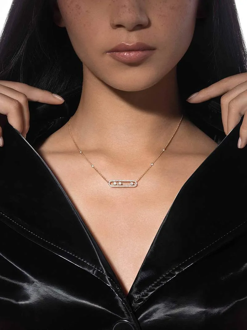 Ester | Collana Aurora con diamanti mobili - elegante, sofisticata e senza tempo