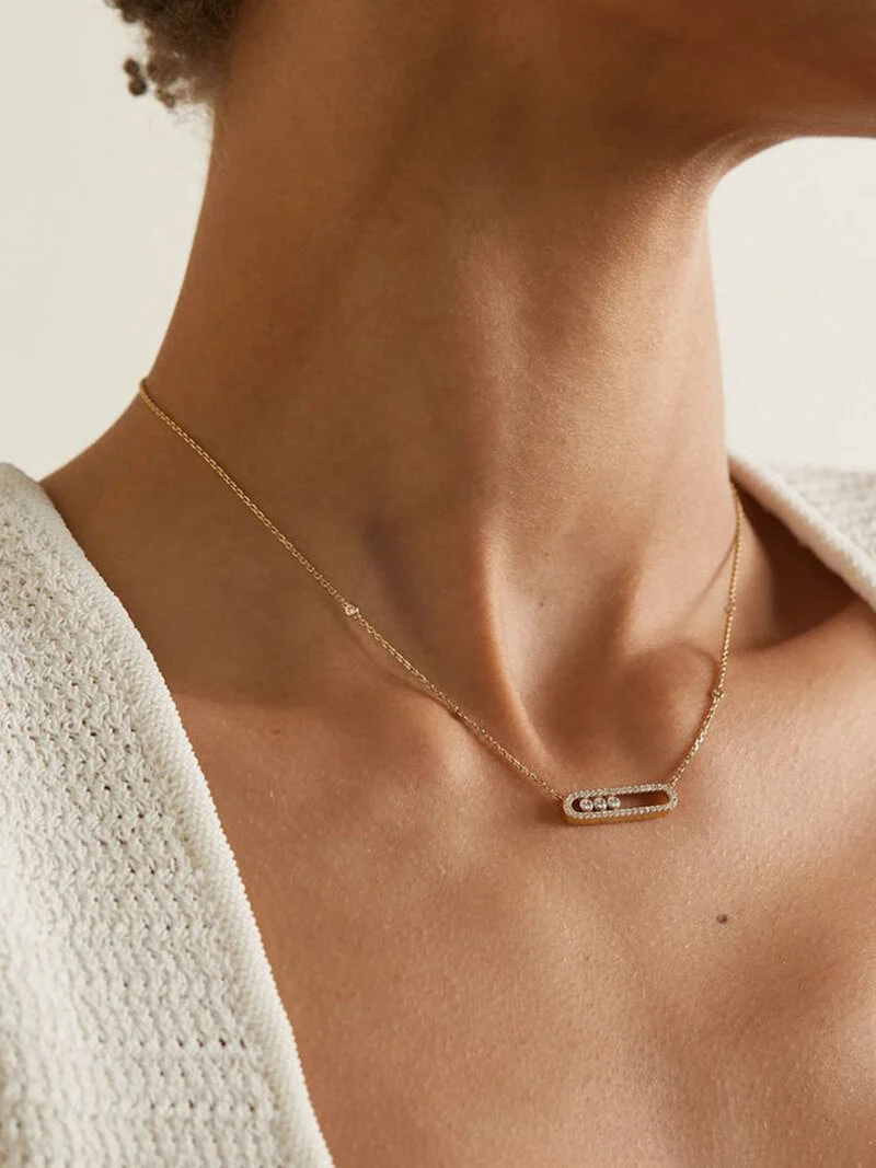 Ester | Collana Aurora con diamanti mobili - elegante, sofisticata e senza tempo