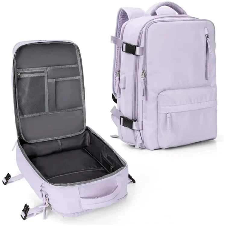 Zaino da viaggio grande per donne – Zaino impermeabile | Sicurezza anti-furto & ricarica USB