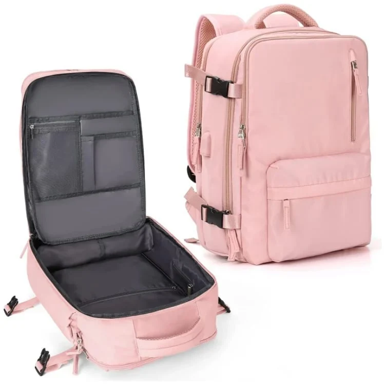 Zaino da viaggio grande per donne – Zaino impermeabile | Sicurezza anti-furto & ricarica USB