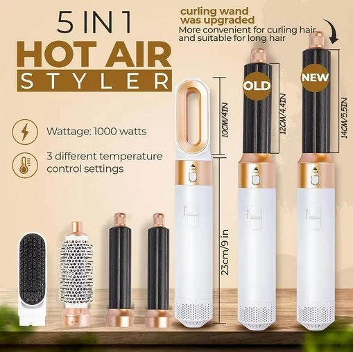 Styler Airstyler Professionale 5-in-1 - Innovativa Styler per Capelli con Effetto Coanda