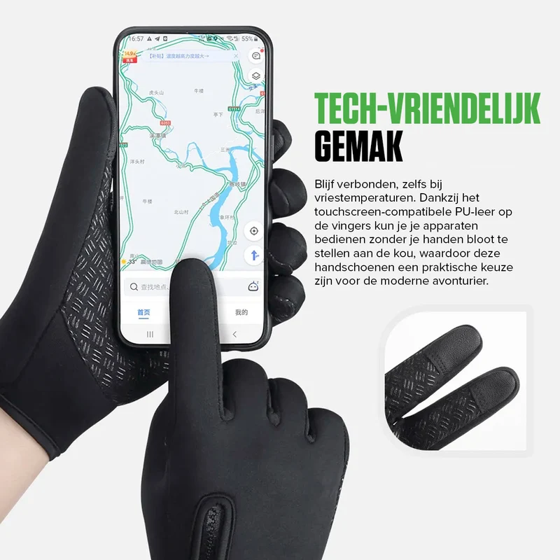 Guanti Termici Resistenti al Vento - Caldi e Compatibili con Gadget