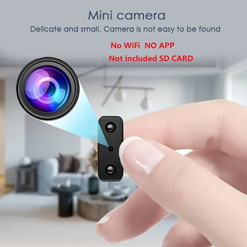 Mini Telecamera Ultra-Compatta - Full HD | Visione Notturna & Rilevamento di Movimento
