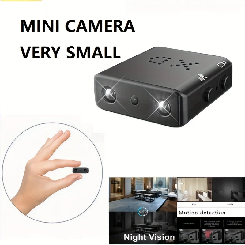 Mini Telecamera Ultra-Compatta - Full HD | Visione Notturna & Rilevamento di Movimento