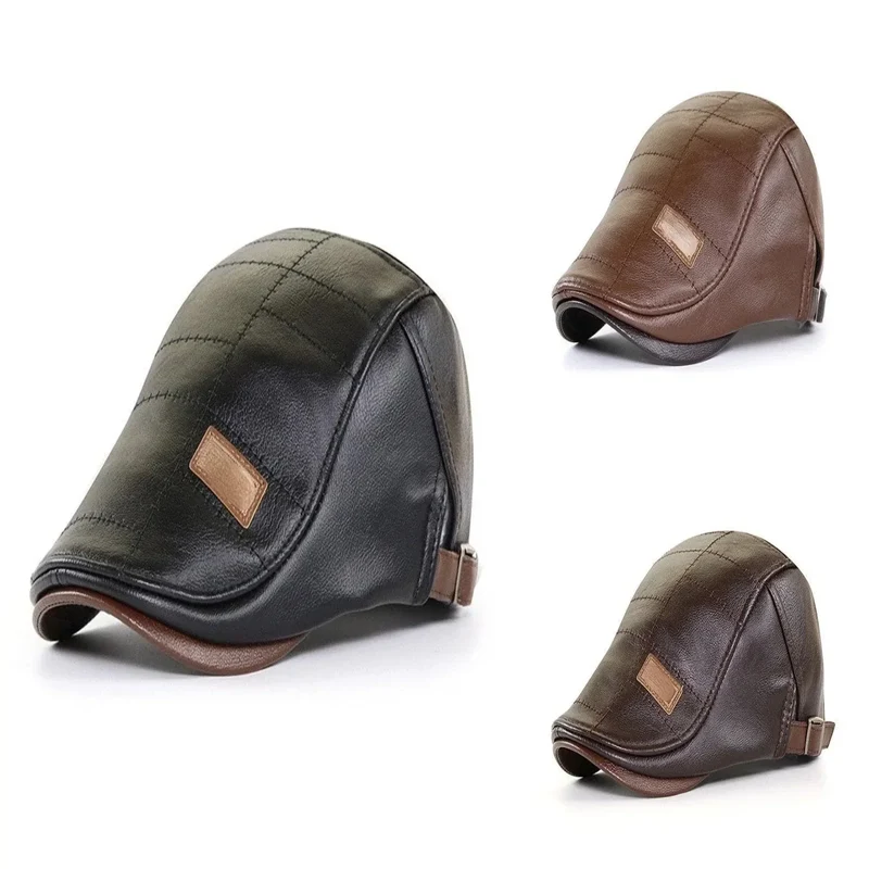 FlatCap - Berretto da uomo in pelle retro