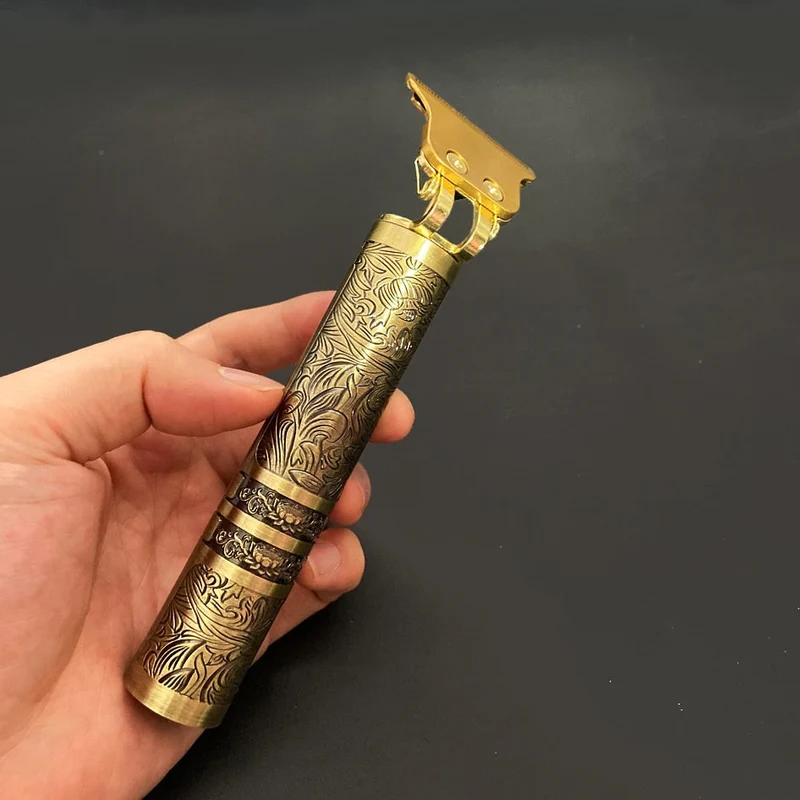 Lunero Skull Vintage Trimmer | La tendenza di De Barber di quest'anno! - Ricaricabile incl. Accessori