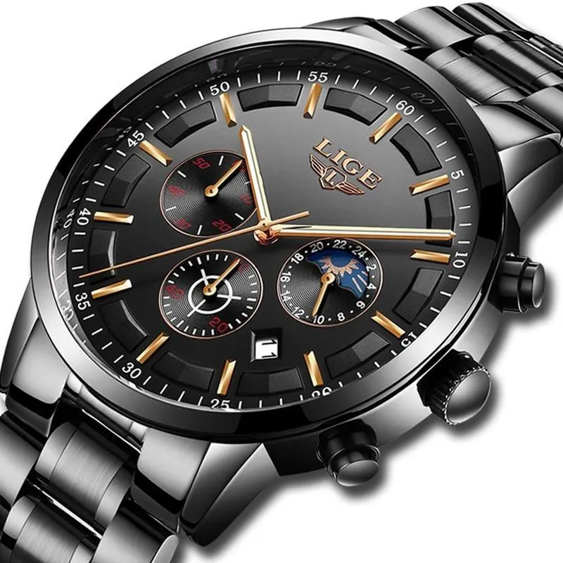 Orologio in Acciaio Nero Militare | Orologio da Uomo Elegante e Durevole