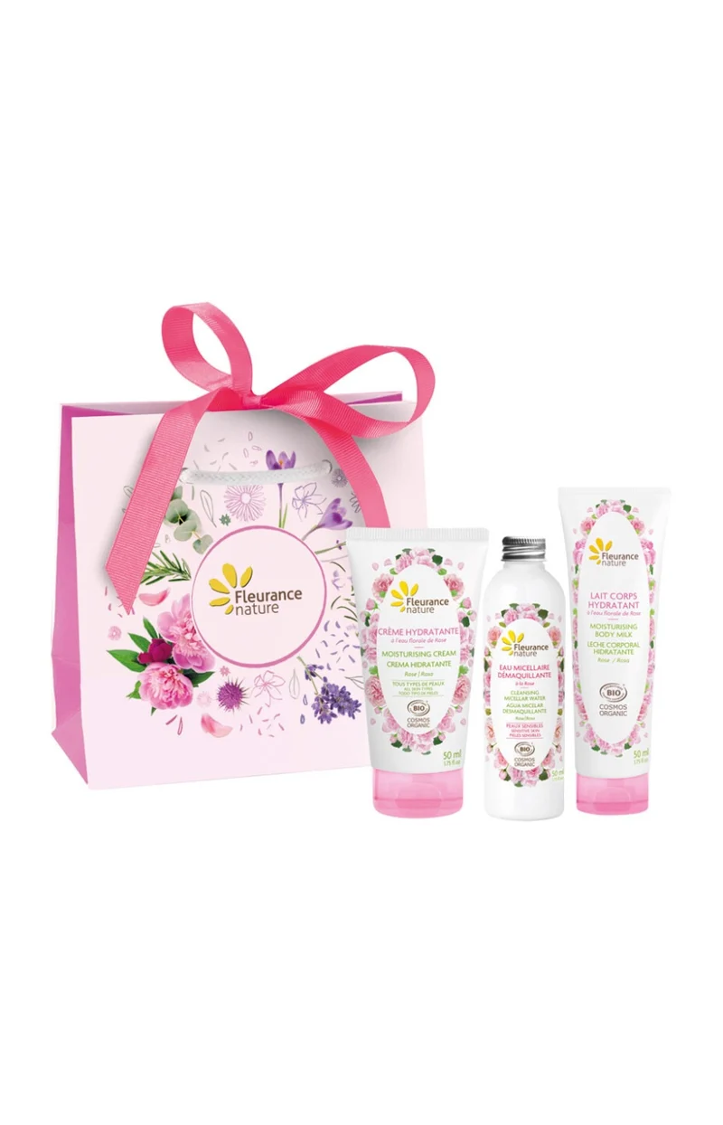 Coffret trio hydratation rose - Visage & corps - 3 produits