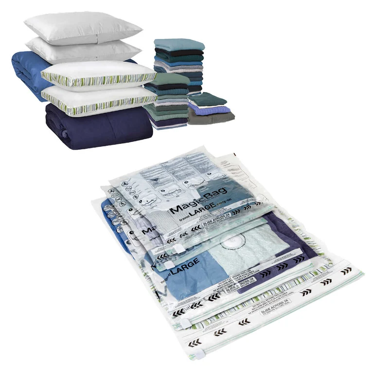 MAGIC BAG - Ensemble de 15 Sacs de Rangement à Compression Sous Vide
