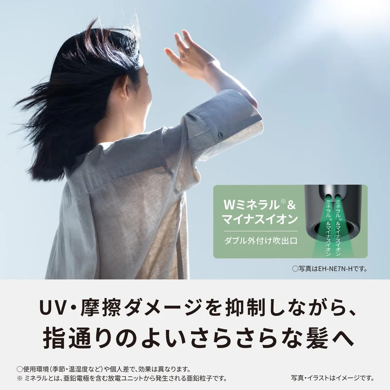 Panasonic Ionity Hair Dryer Fast Drying Ash Green EH-NE7N-G