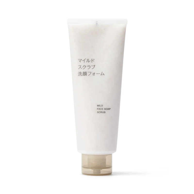 Muji Mild Scrub Facial Cleanser 220G Large Capacity Exfoliating Formula