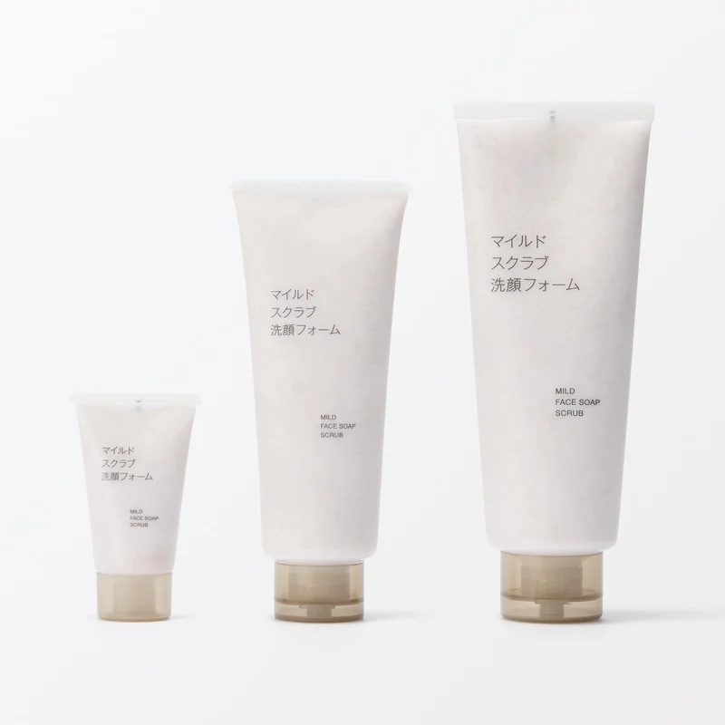 Muji Mild Scrub Facial Cleanser 220G Large Capacity Exfoliating Formula