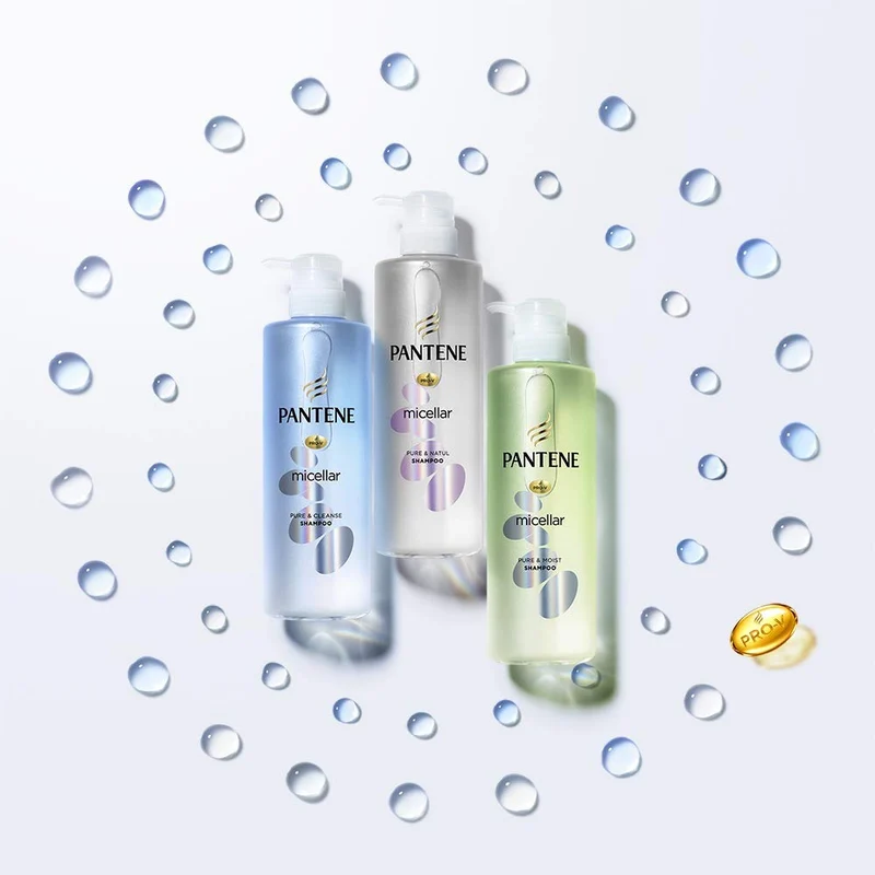 Pantene Micellar Treatment Pure and Moist Pump 500g