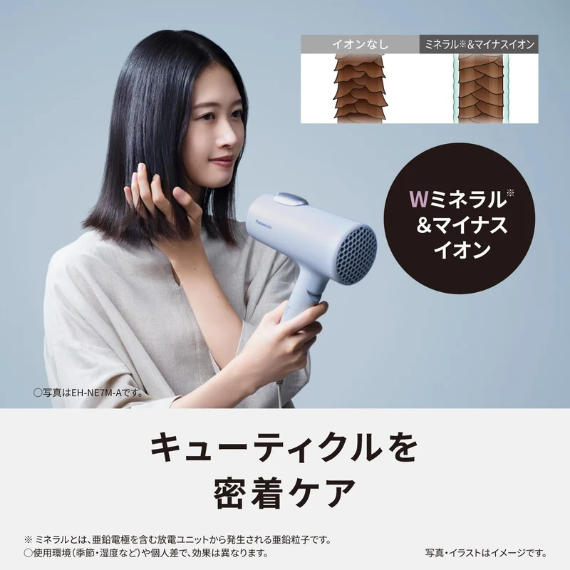 Panasonic Ionity Hair Dryer with Mineral Ion Technology High Power Fast Drying EH-NE7M AC100V