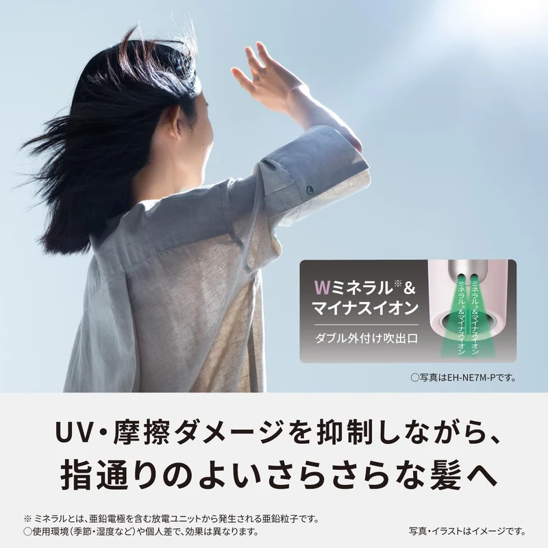 Panasonic Ionity Hair Dryer with Mineral Ion Technology High Power Fast Drying EH-NE7M AC100V