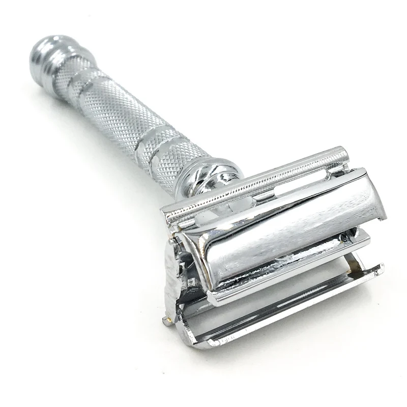 Rasoir de sûreté 66R avec tête "Twist-to-Open" - Chromé