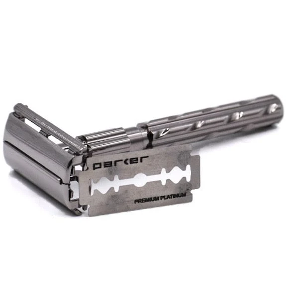 Rasoir de sûreté 22R avec ouverture papillon - Bronze chromé