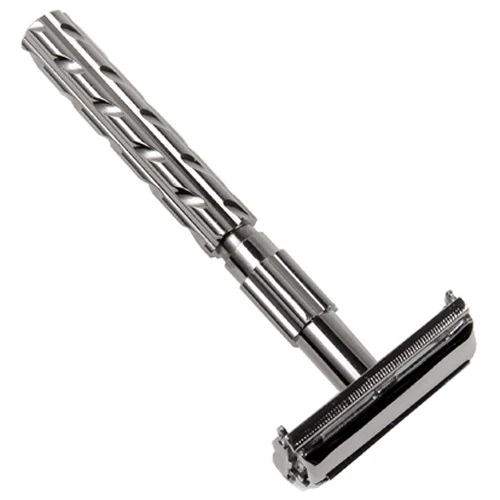 Rasoir de sûreté 22R avec ouverture papillon - Bronze chromé