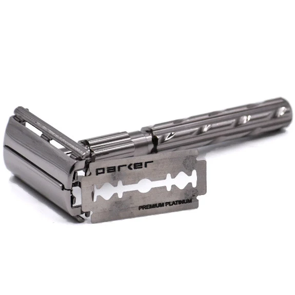 Rasoir de sûreté 22R avec ouverture papillon - Bronze chromé