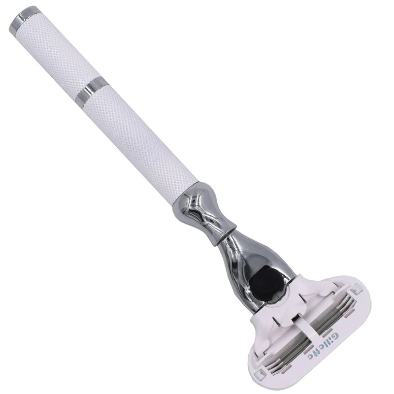 Rasoir 77L compatible avec les lames Gillette Venus - Blanc et chrome