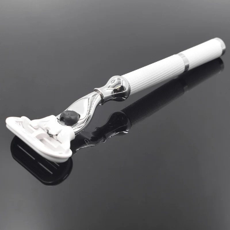 Rasoir 77L compatible avec les lames Gillette Venus - Blanc et chrome