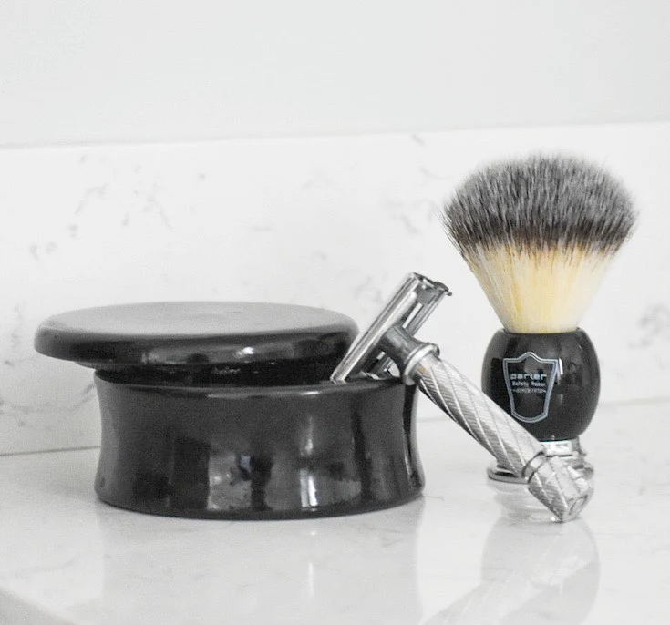 Rasoir de sûreté 87R avec ouverture papillon - Chromé
