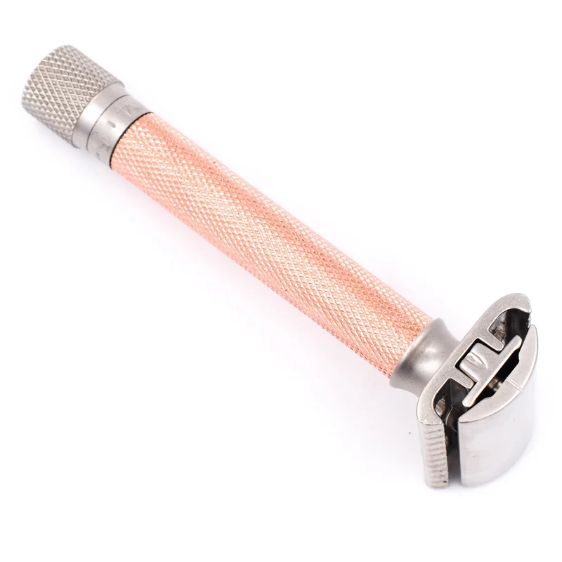 Rasoir de sûreté Var-RG avec réglage variable - Rose gold