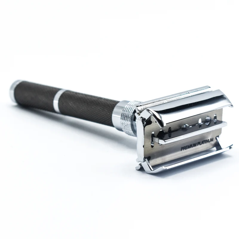 Rasoir de sûreté 96R ouverture papillon - Graphite et chrome
